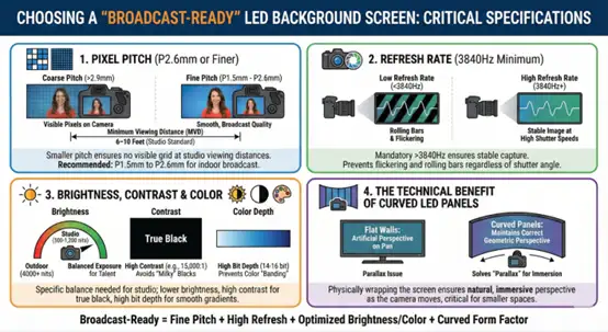 Factors to choose a LED background screen for streaming studio