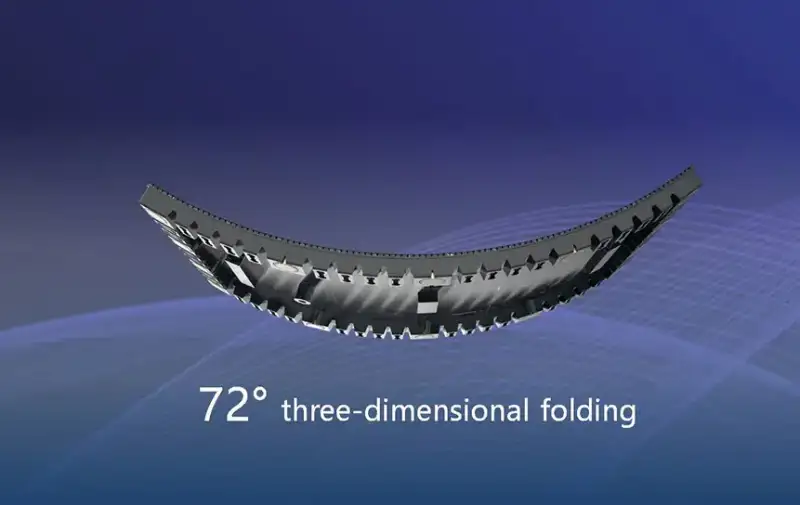 Lampro LCF Series can be folded at large angles (72 degree), allowing for 3D screen design