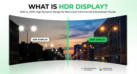 SDR display vs. HDR display in visual quality